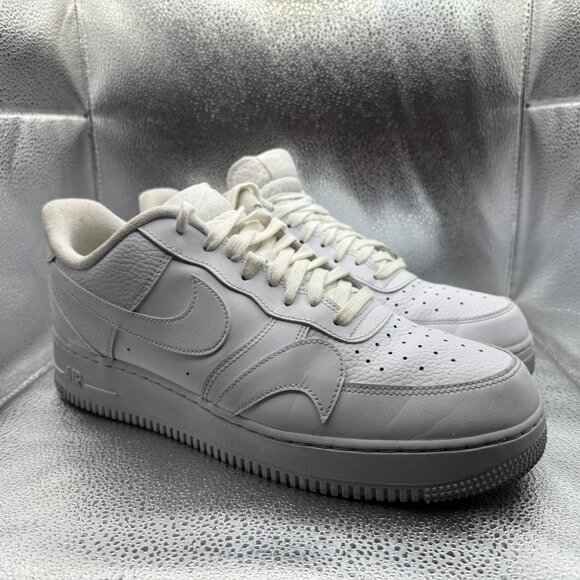 Size 12 Nike Air Force 1 '07 LV8 White Blanc Mens Athletic Sneakers CK7214-100 - Picture 1 of 12